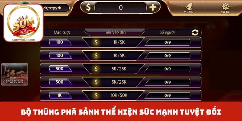 Cách Chơi Poker - Bí Quyết "Gom Hết Tiền" Của Đối Thủ Bộ thùng phá sảnh thể hiện sức mạnh tuyệt đối