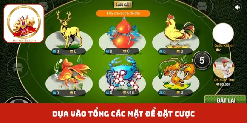 Mẹo Chơi Bầu Cua Tôm Cá Online - Đã Chơi Là Phải Thắng Dựa vào tổng các mặt để đặt cược