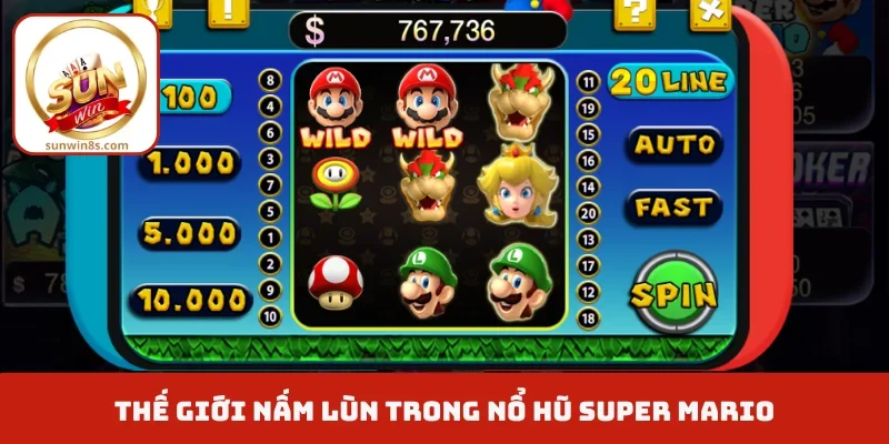 Nổ Hũ Super Mario - Cách "Săn Nấm" Ăn Hũ Jackpot Siêu Khủng Thế giới nấm lùn trong nổ hũ Super Mario
