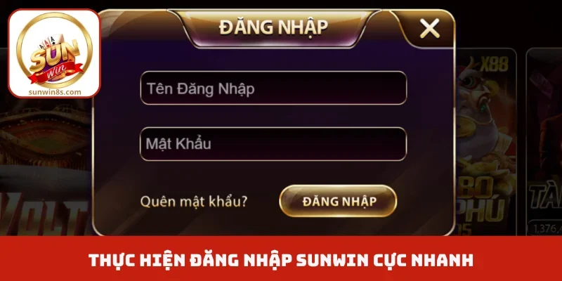 Thực hiện đăng nhập Sunwin cực nhanh