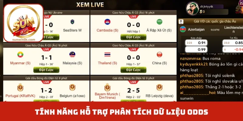 Sảnh Thể thao Sunwin cung cấp cá cược trực tuyến Tính năng hỗ trợ phân tích dữ liệu odds