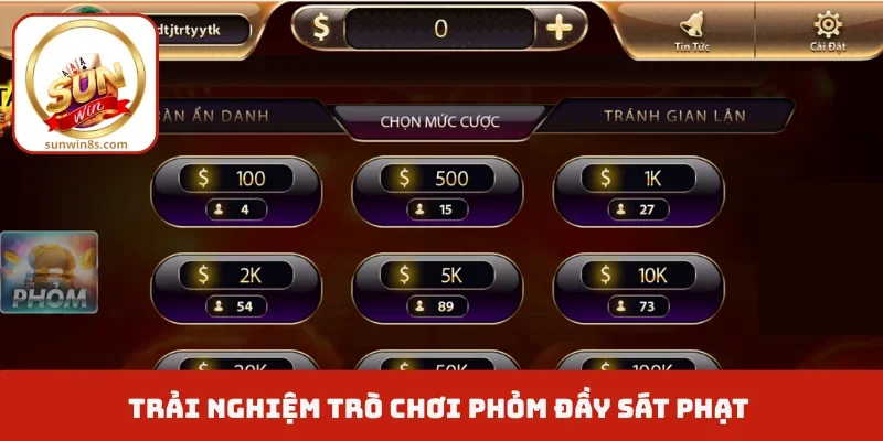 Trải nghiệm trò chơi phỏm đầy sát phạt